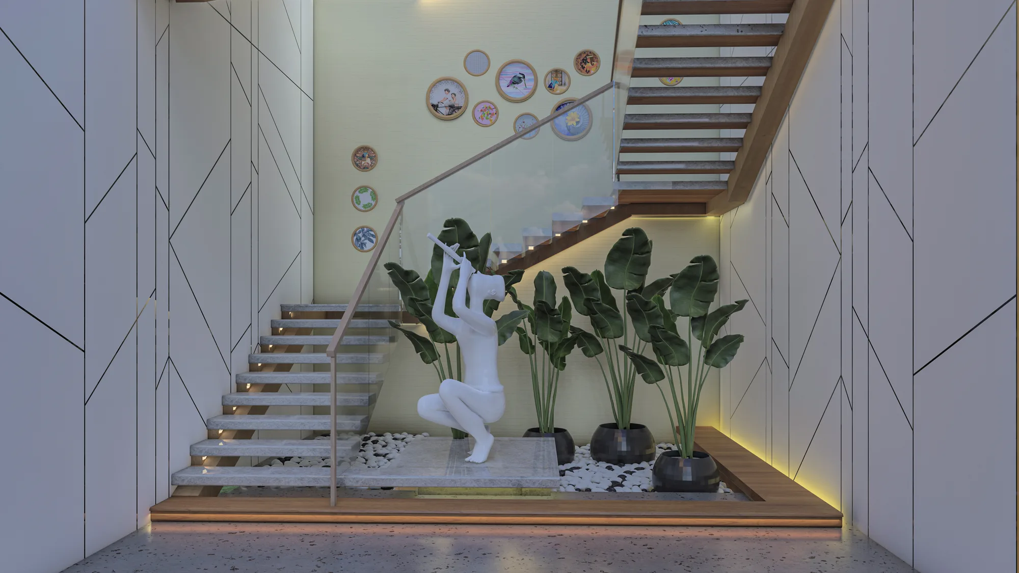 Sculptural Atrium Lobby by AGNAA
